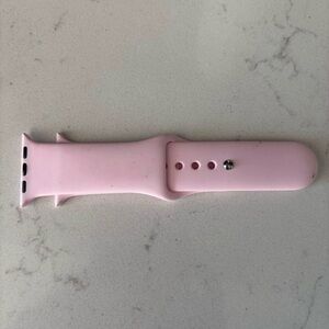 Apple Pink Silicone Watch Band